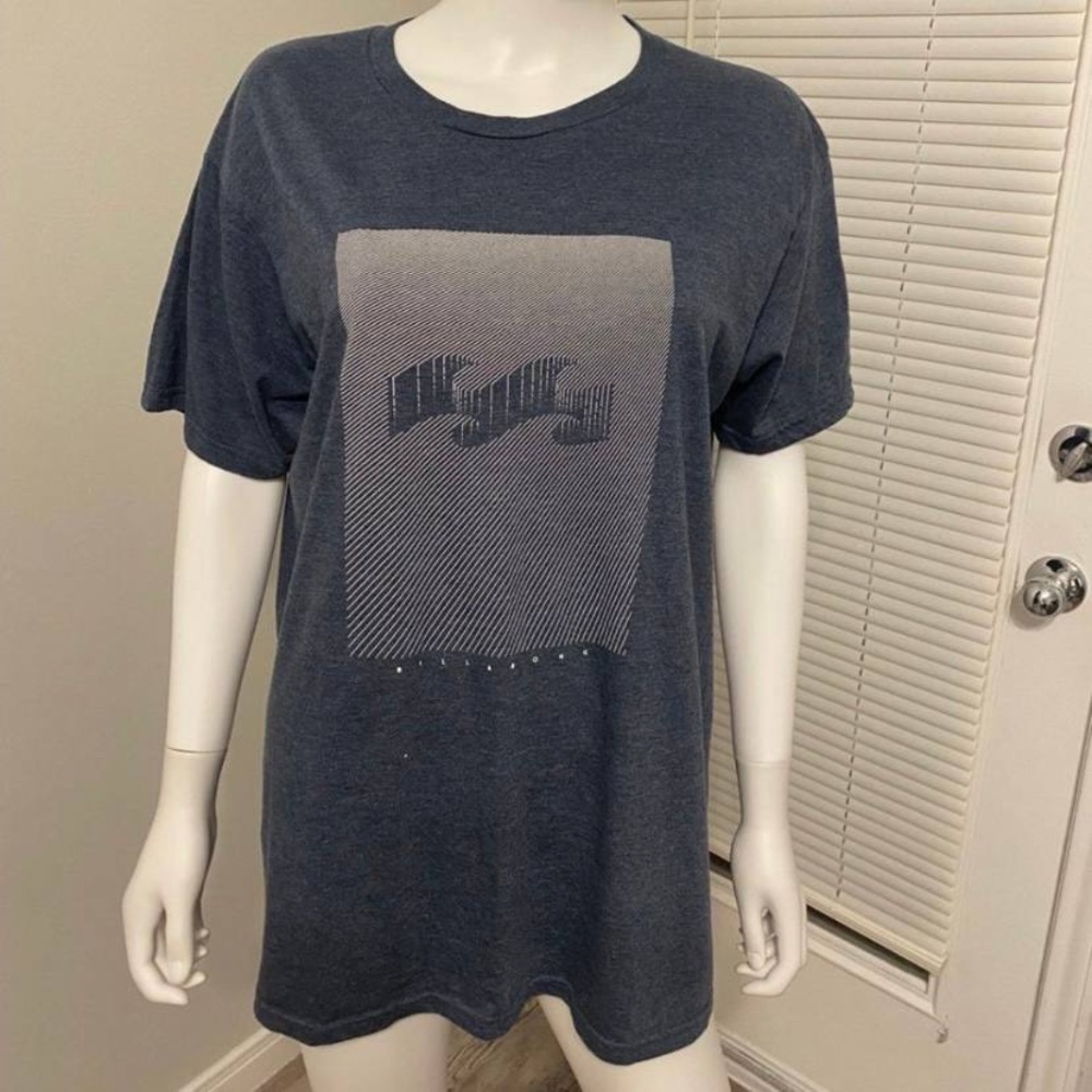 Billabong Abstract Lines Optical Illusion T-Shirt Sz L